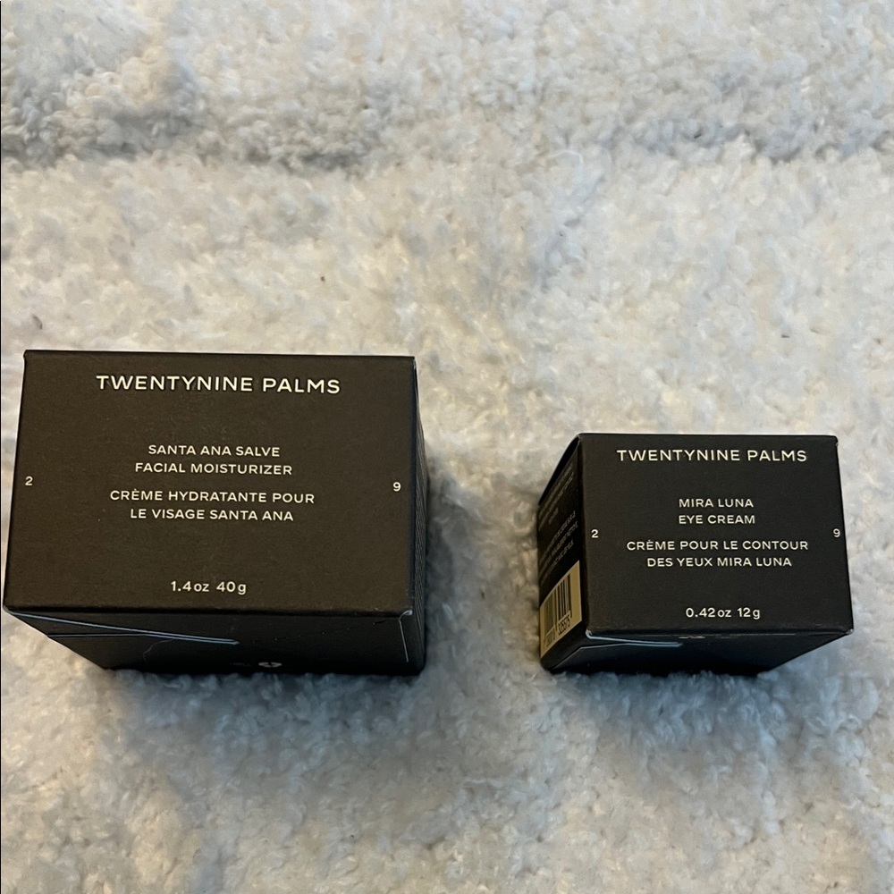 Twentynine Palms Santa Ana Salve Facial Moisturizer and Mira Luna Eye Cream